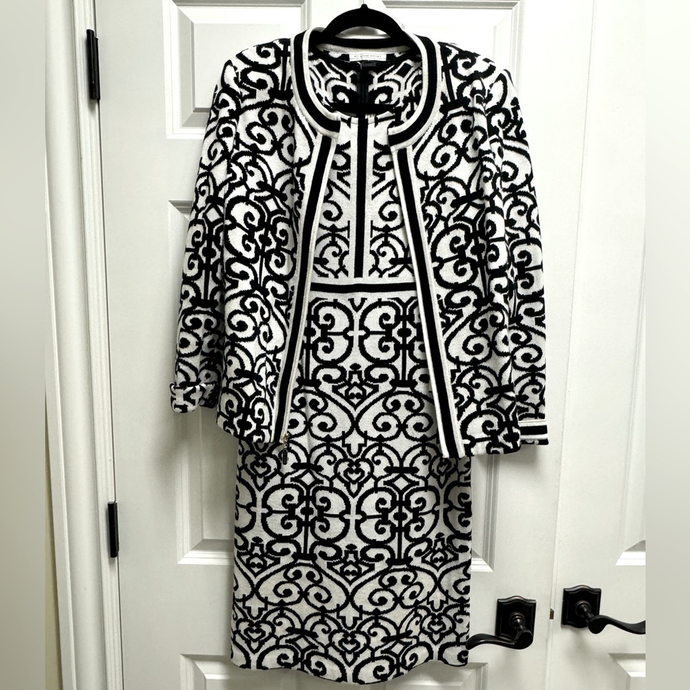 St John Sport Knit 2pc Suit Dress with Jacket